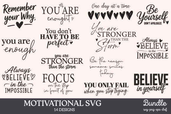 Download Motivational Quotes SVG Bundle - Motivational quotes svg Collection